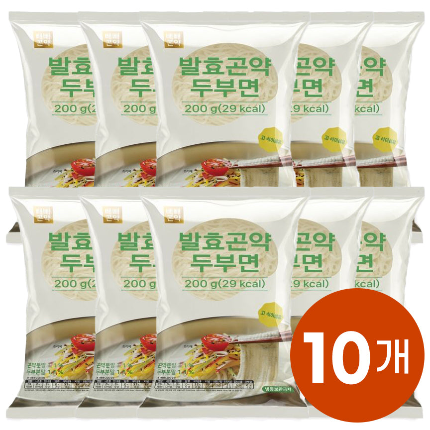 Konjac.com - Fermented Konjac Tofu Noodles 200g 1 Box (10 Packs)