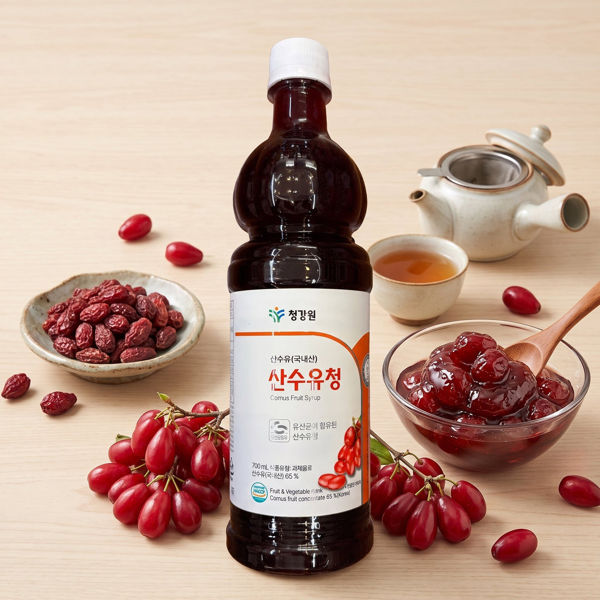 Cheonggangwon - Probiotic Cornelian Cherry Syrup 700ml
