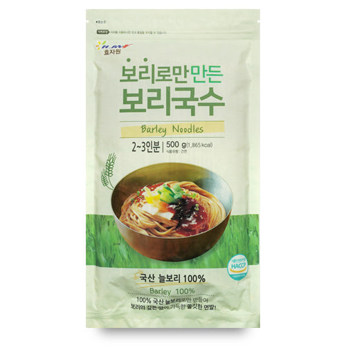 Hyojawon - Barley Noodles Made Only with Domestic Barley 500g Expiration Date: August 20, 2028