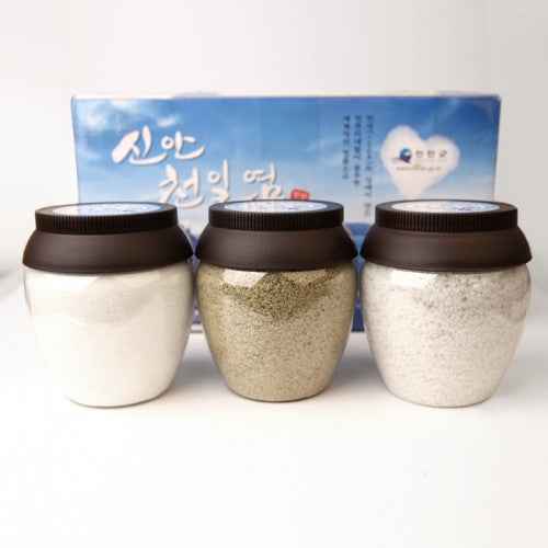 Topan salt, glasswort salt, flower salt set
