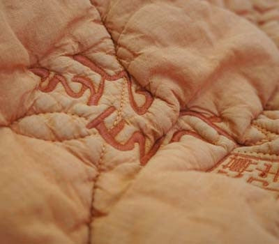 Red clay tulip quilted comforter (single)