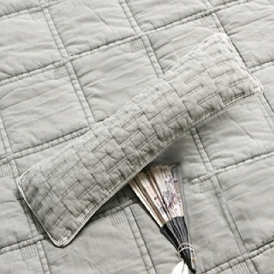 Silver Charcoal Country Slender Long Wooden Pillow (1 piece)