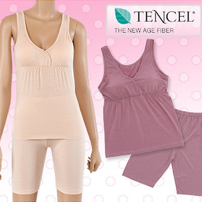 Tencel Cap Detachable Running Set (Beige)