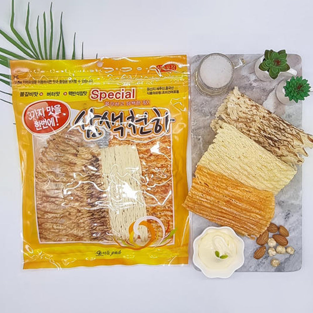Samseok Cheonha - 3 Flavors of Roasted Squid Snack (70g)
