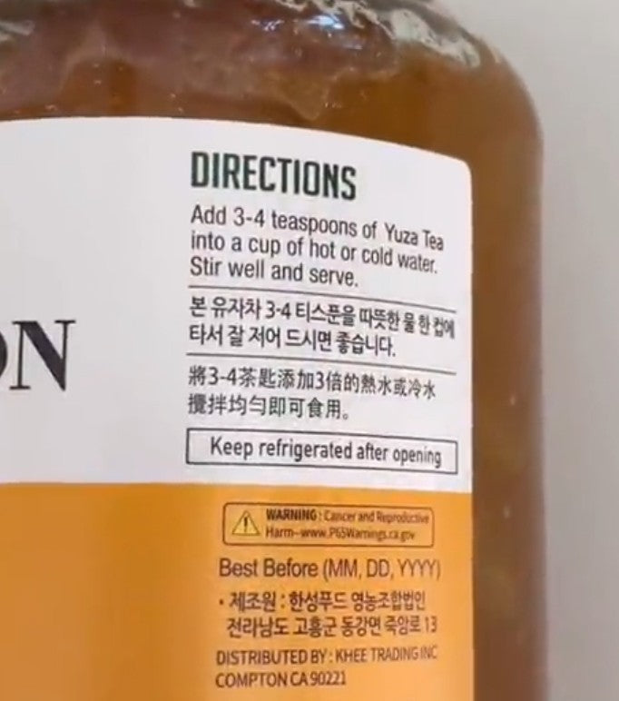Hansung Food - Honey Citron Tea 1kg