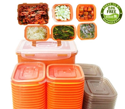 31-Piece Set of Yellow Clay Airtight Containers