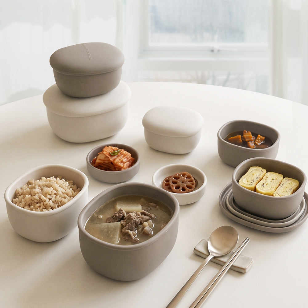 Everyday Convenient Stackable Silicone Airtight Container 3-Piece Set (Select Color)