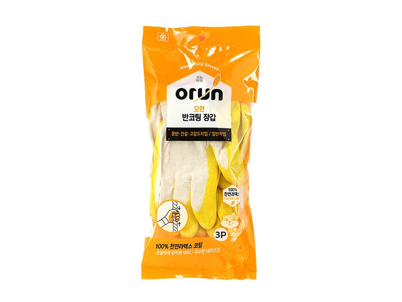 Oran Half-Coated Gloves 3P (One Size)