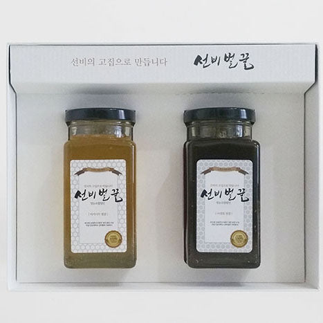 Seonbi Honey Come Here No. 1 Gift Set (Acacia Honey 400ml + Chestnut Honey 400ml)