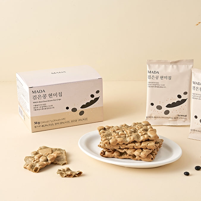 MADA Black Bean Brown Rice Chips 7g x 8p x 3 boxes