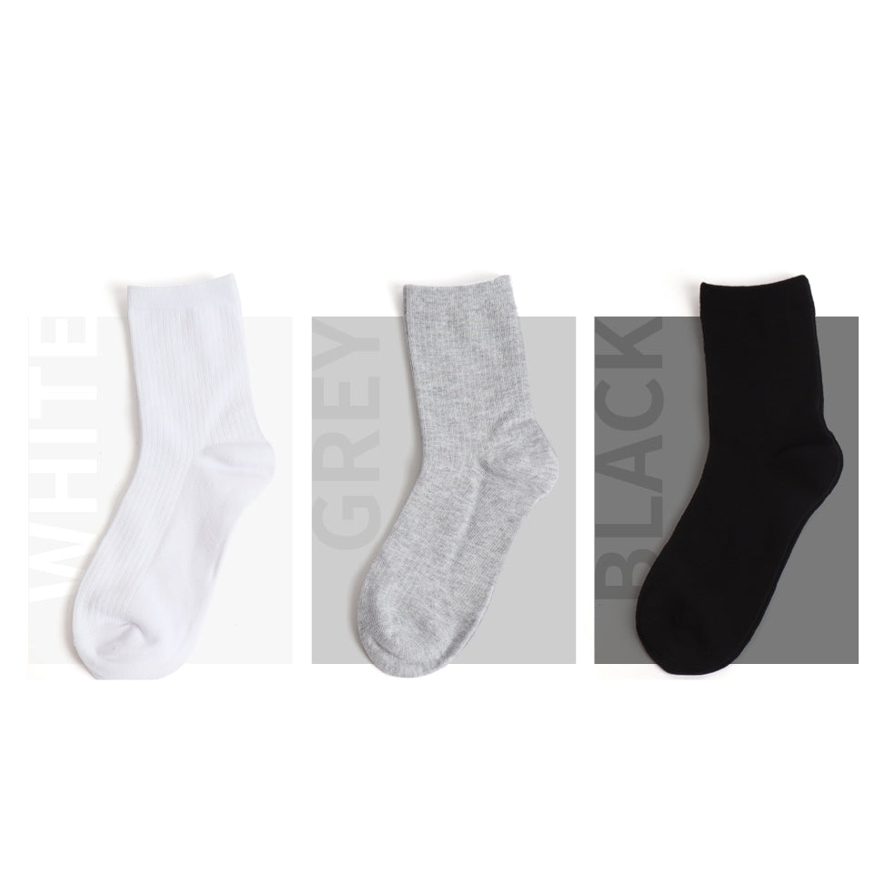Convenient Everyday Socks Women's Cotton Mid-calf Socks (Color Selection)