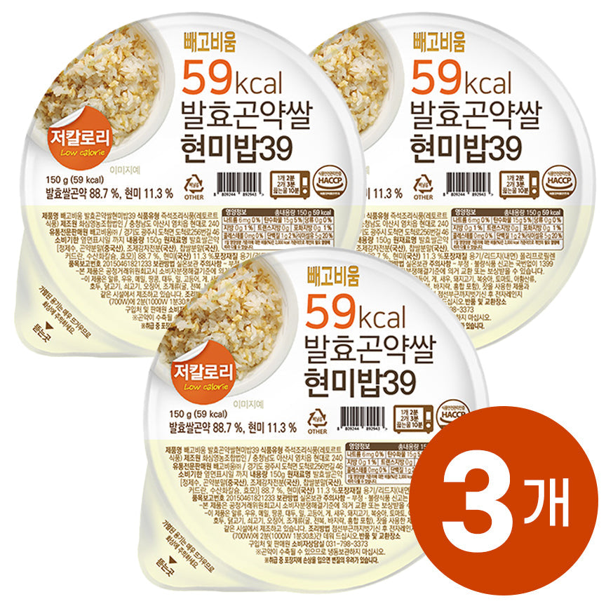 Konjac.com - Ppaegobium 59kcal Fermented Konjac Rice Brown Rice 39 x 3 packs