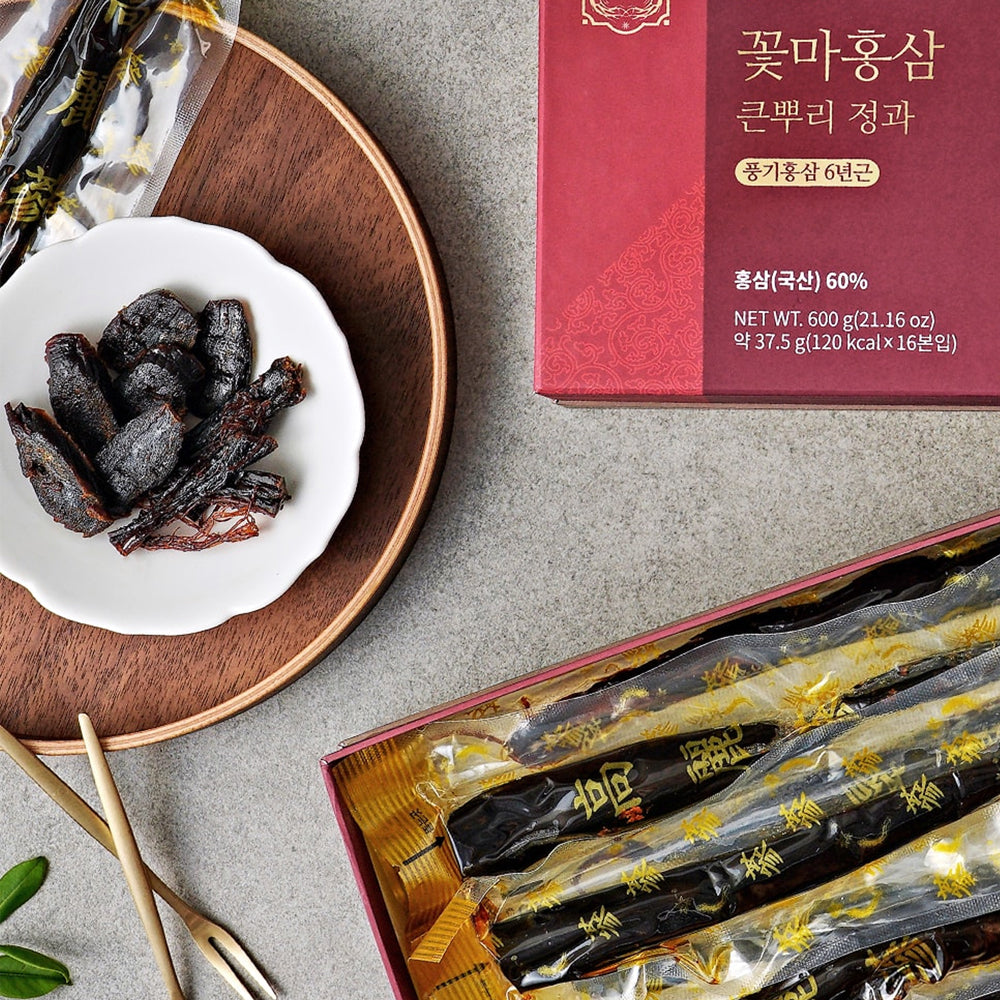 Kkotma Red Ginseng Large Root Candied Fruit (37.5g x 4 pieces) 1 Box