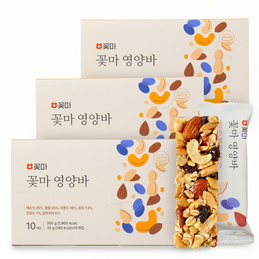 NEW Kkotma Nutrition Bar 30g x 10 packs x 3 boxes Expiration date: December 30, 2026