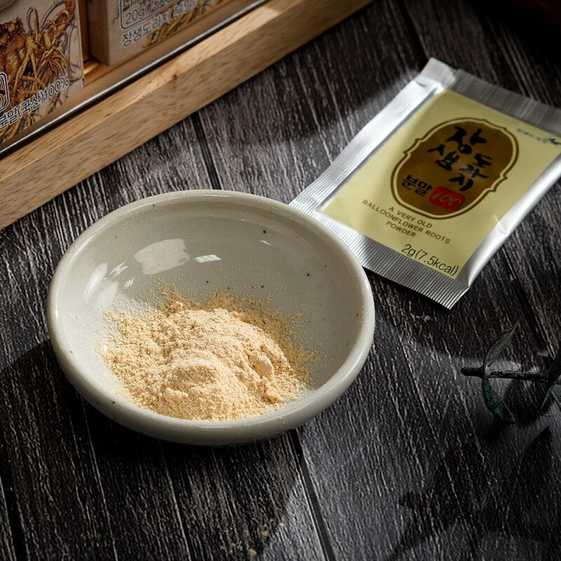 Jangsaeng Balloon Flower Root - 100% 21-Year-Old Powder 2g x 30 Packets <br>Expiration Date: March 2, 2024