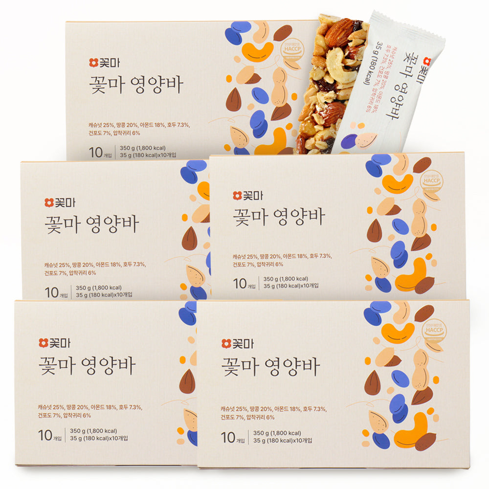 NEW Kkotma Nutrition Bar 30g x 10 packs x 5 boxes Expiration date: December 30, 2026