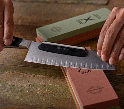 Professional Double-Sided Whetstone + Sharpening Guide Set