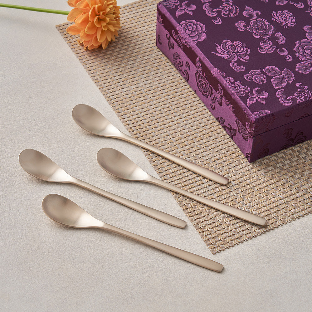 Brass Tray - Bangjja Yugi Teaspoon and Fork Set 10P