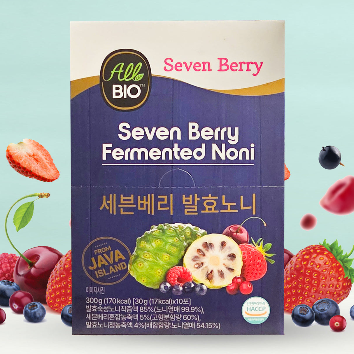 Allbio - Organic Seven Berry Fermented Noni 300g (30g x 10 packs) Expiration Date: May 15, 2027