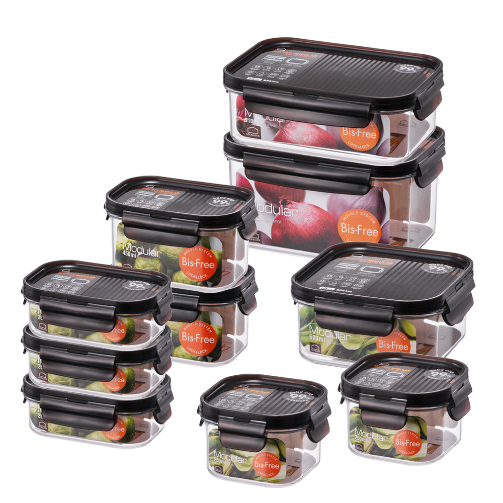 Lock & Lock BisFree Modular 10-Piece Set (Value Type)