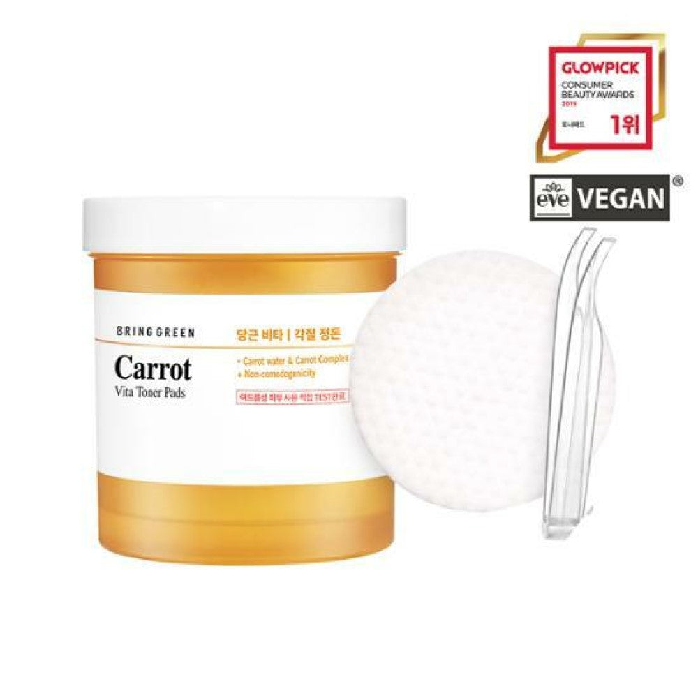 Bring Green Carrot Vita Toner Pads 100 Sheets