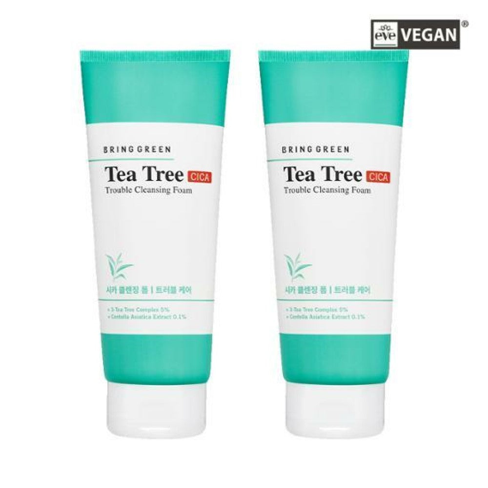 Bring Green Tea Tree Cica Trouble Cleansing Foam 200mL Double Set