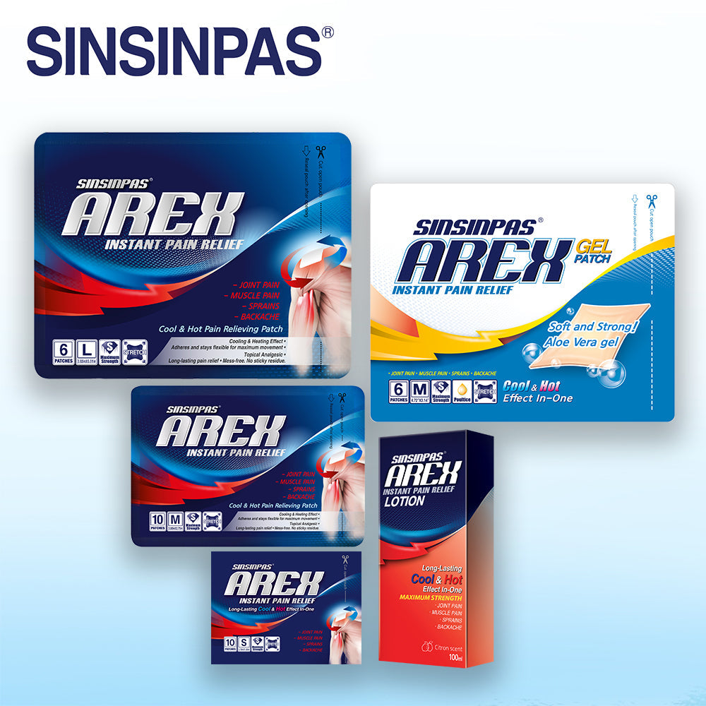 Shinshinpas EVERYTHING PACKAGE (AREX Gel Patch, Medium, Large, Small, Lotion + Extra Gift: 2 Medium AreX Patches)