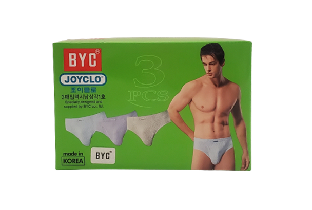 BYC Men's Joyclo 3-Pack Maxi Nam Triangle Size 1 (BMJ1308)