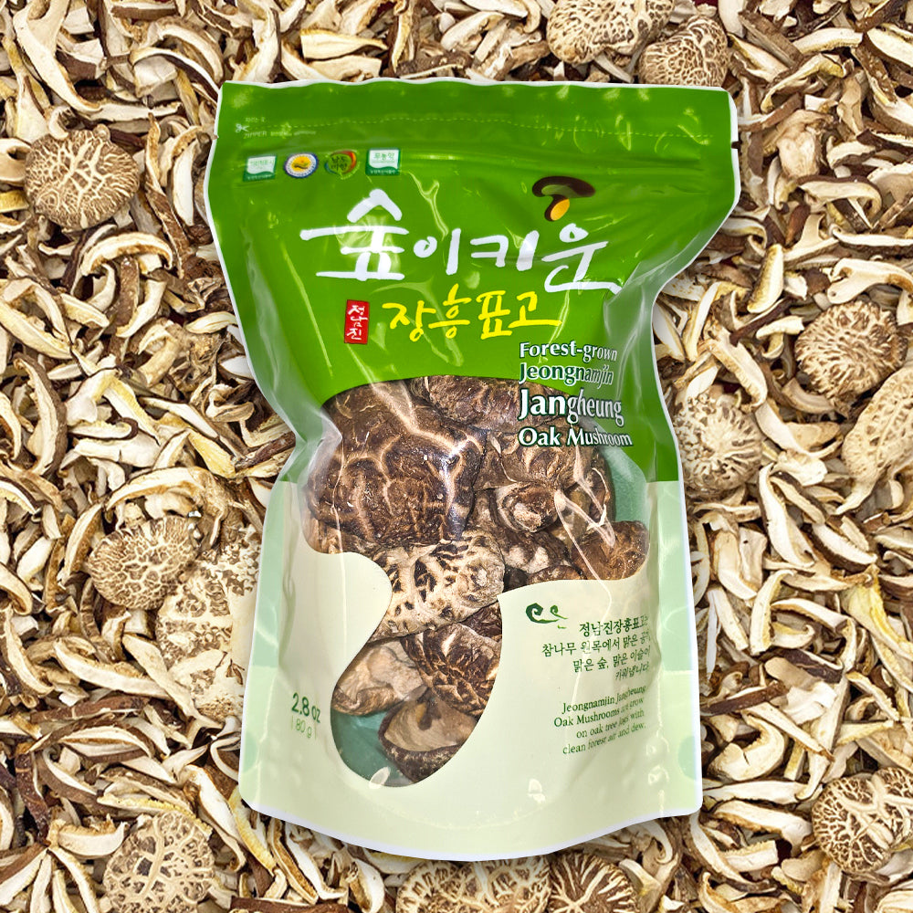 80g Forest-Grown Jeongnamjin Jangheung Shiitake Mushrooms