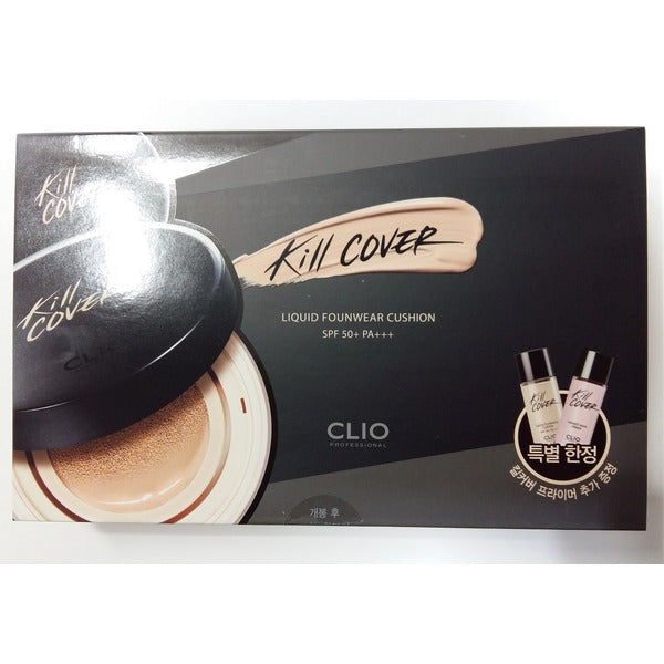 CLIO Kill Cover Liquid Foundwear Cushion SPF50+ PA+++ (Extra Primer Included)