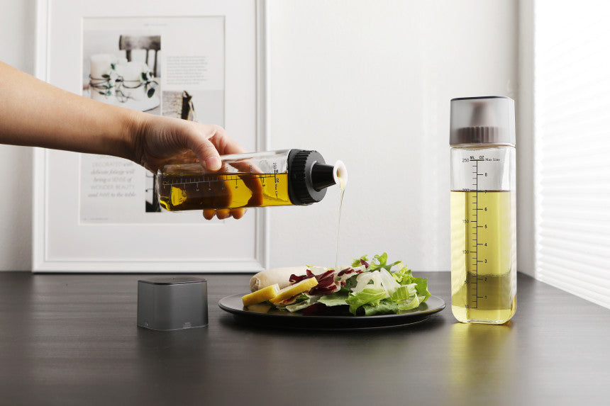 Sinoglass Square Silicone Oil Bottle 2P (Black, White)