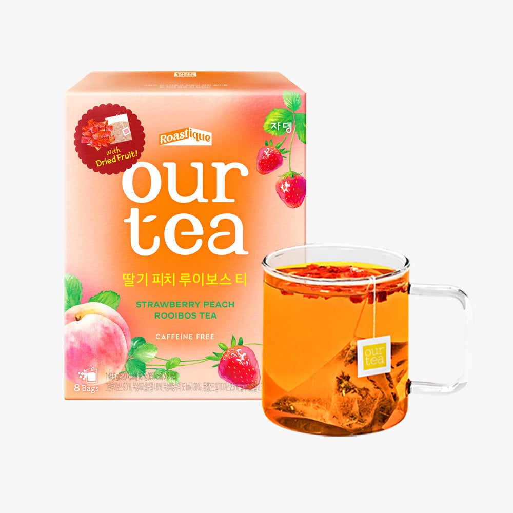 Jarden - Our Tea Strawberry Peach Rooibos Tea (8-pack) Expiration Date: September 22, 2027