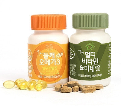 Flower Yam Perilla Seed Plant-based Omega 3 + Multivitamin & Mineral Set