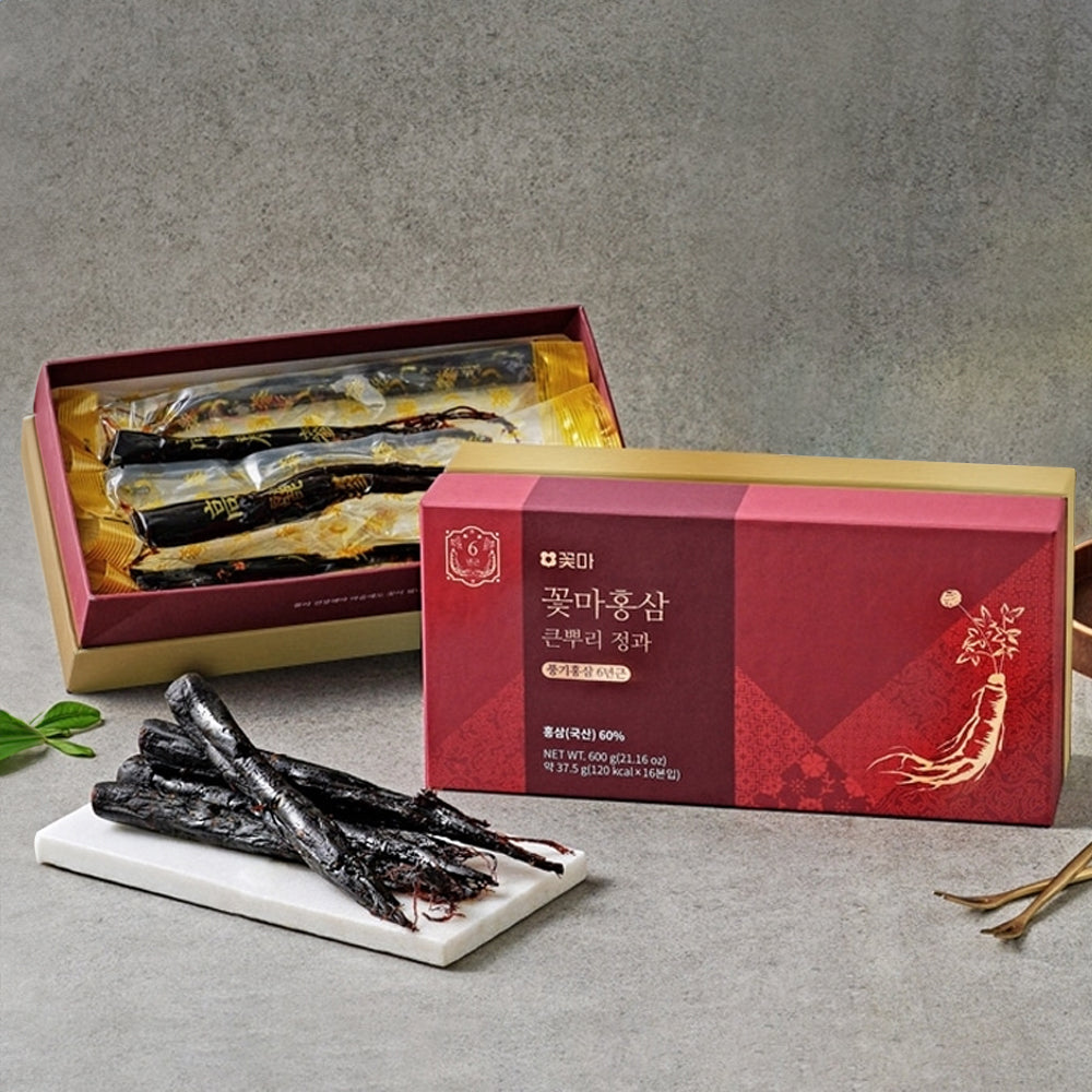 Flower Red Ginseng Large Root Candied Fruit (37.5g * 16 pieces)