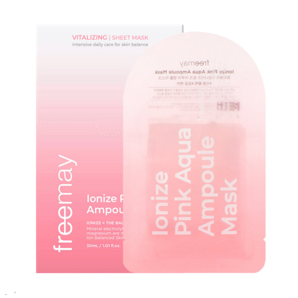 Freemay Ionize Pink Aqua Ampoule Mask 10 Sheets