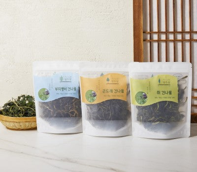 담우 - 열두달 무농약 국산 건나물 50g (곤드레, 부지깽이, 취나물) <br/>유통기한 : 2025년 1월 5일