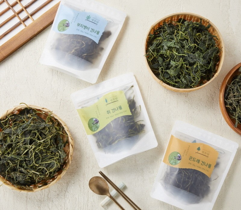 담우 - 열두달 무농약 국산 건나물 50g (곤드레, 부지깽이, 취나물) <br/>유통기한 : 2025년 1월 5일
