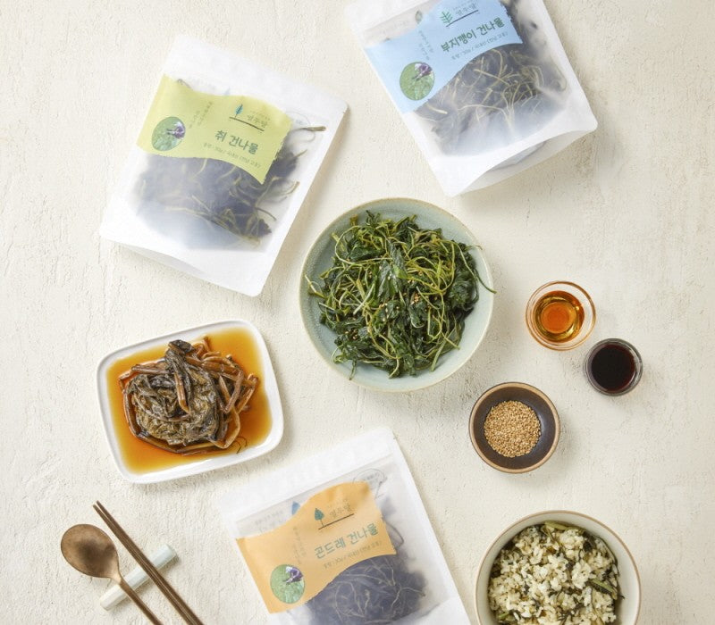 담우 - 열두달 무농약 국산 건나물 50g (곤드레, 부지깽이, 취나물) <br/>유통기한 : 2025년 1월 5일