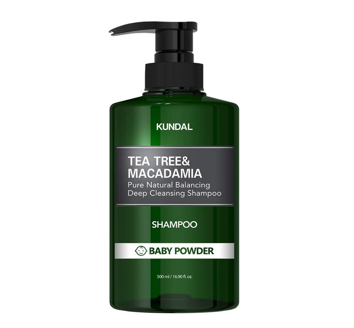 KUNDAL Tea Tree and Macadamia Deep Cleansing Shampoo (Baby Powder Scent) 16.9 fl oz