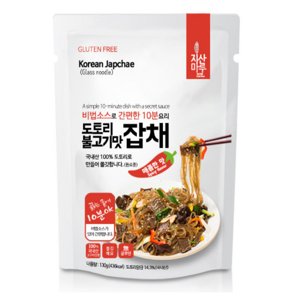 Jirisan Bulgogi Sauce Japchae wtih Acorn Jelly 130g (SPICY)