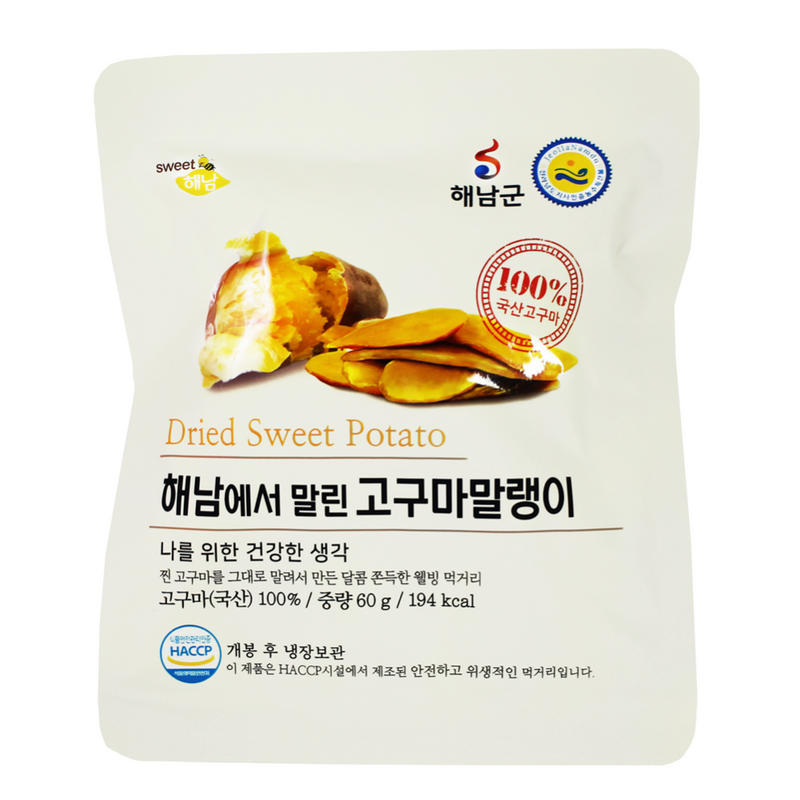 Haenam Dried Sweet Potato 60g x 10 Bags per Order