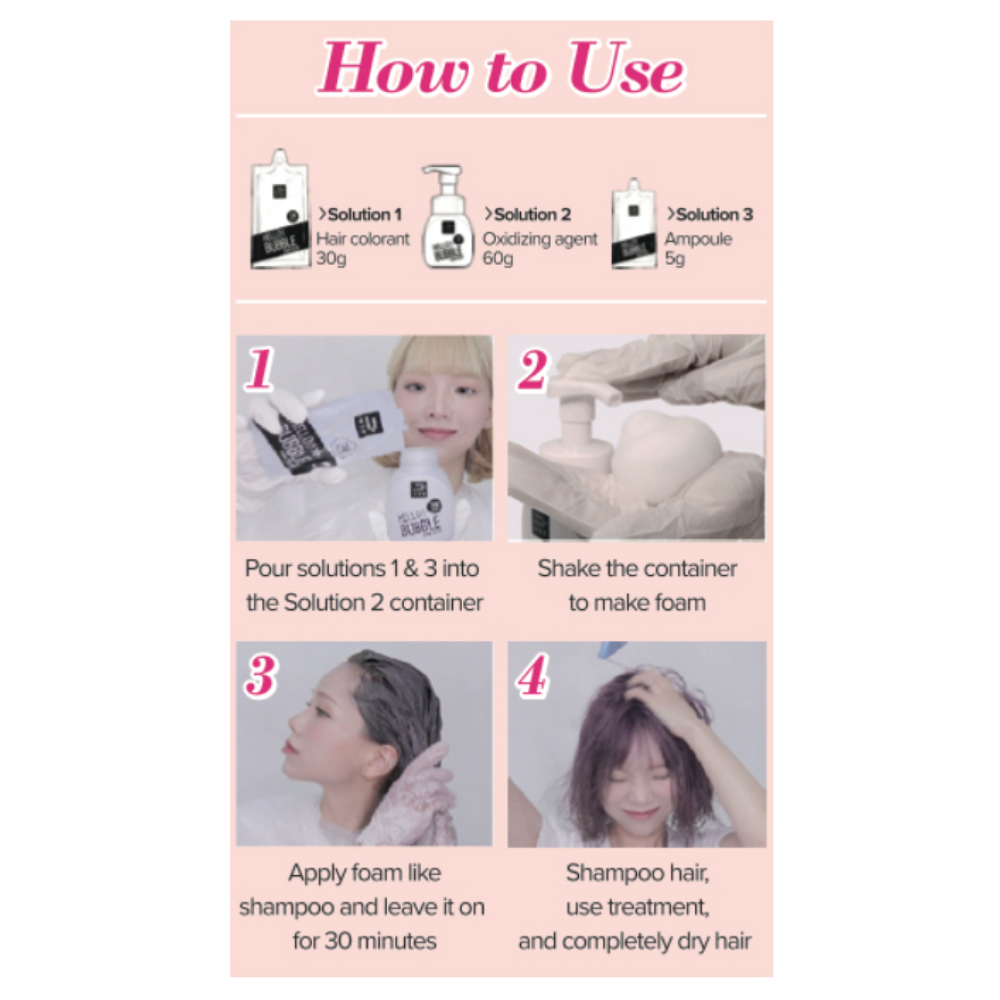 MISE EN SCÈNE Hello!! Bubble Foam Color X Black Pink (Choose from 16 colors)