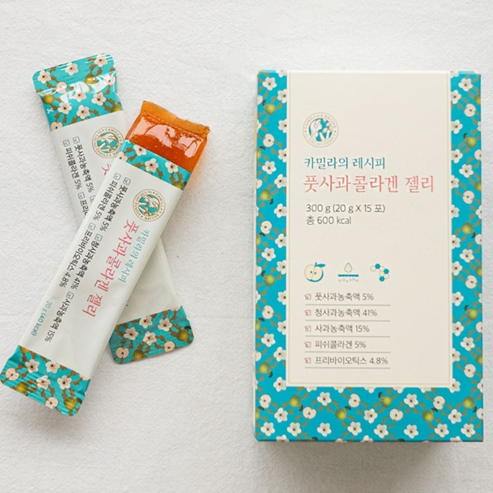 CAMILLA’S RECIPE Green Apple Collagen Jelly with Prebiotics 20g x 15 Jelly Sticks