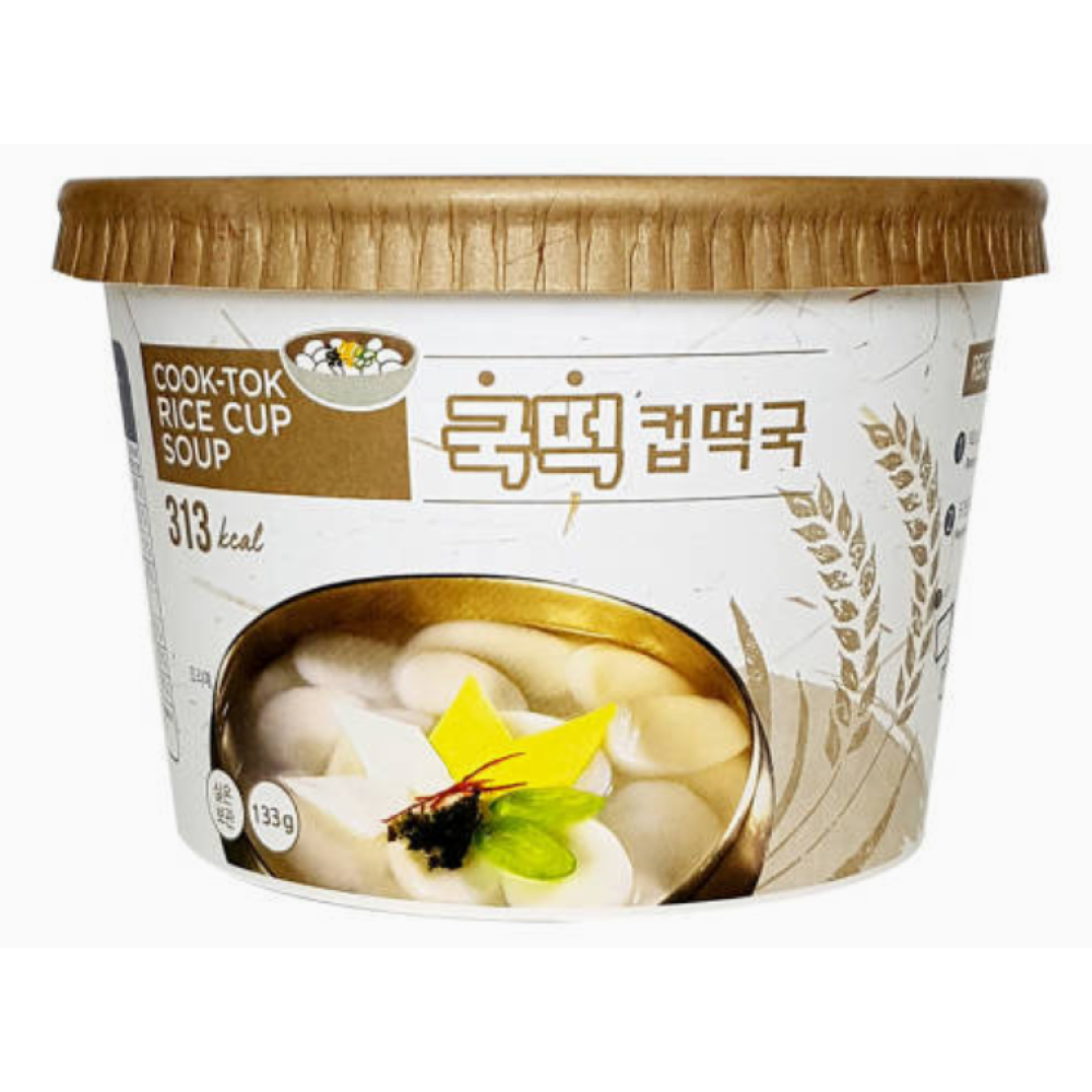 Cook-Tok Instant Rice Cake Soup (Tteokguk) Cup (2 Cups per Order)