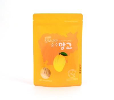 Seoul Mills showcase of Cconma Global Farm 100% Dried Mango 100g packaging.