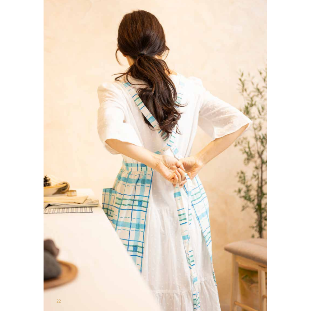 TUTI COLORI Premium Line-Cotton Blend Apron from Jeju Artists - Tartan Plaid