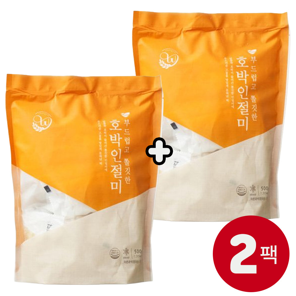 [Free Separate Shipping][Kkotma Fresh] Chang-eok Rice Cake Pumpkin Injeolmi 1kg (Total 2 Packs)