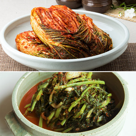 [Pre-order] Ttrechan Nuruk-Fermented Whole Cabbage Kimchi 3kg + Young Radish Kimchi 2kg