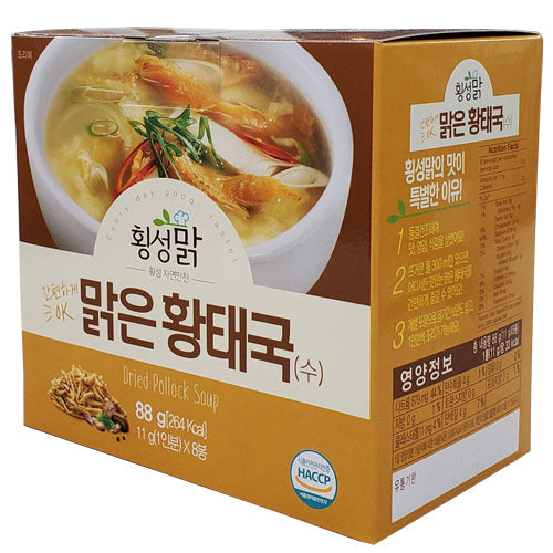 [Gangwon-do] Hoengseong Malgeun Dried Pollack Soup 88g (11g x 8 packets)