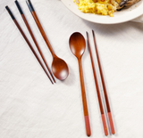 Chilmong Geumsu Gangsan Lacquerware Cutlery Set (2 Spoons + 2 Chopsticks) (Color Selection)